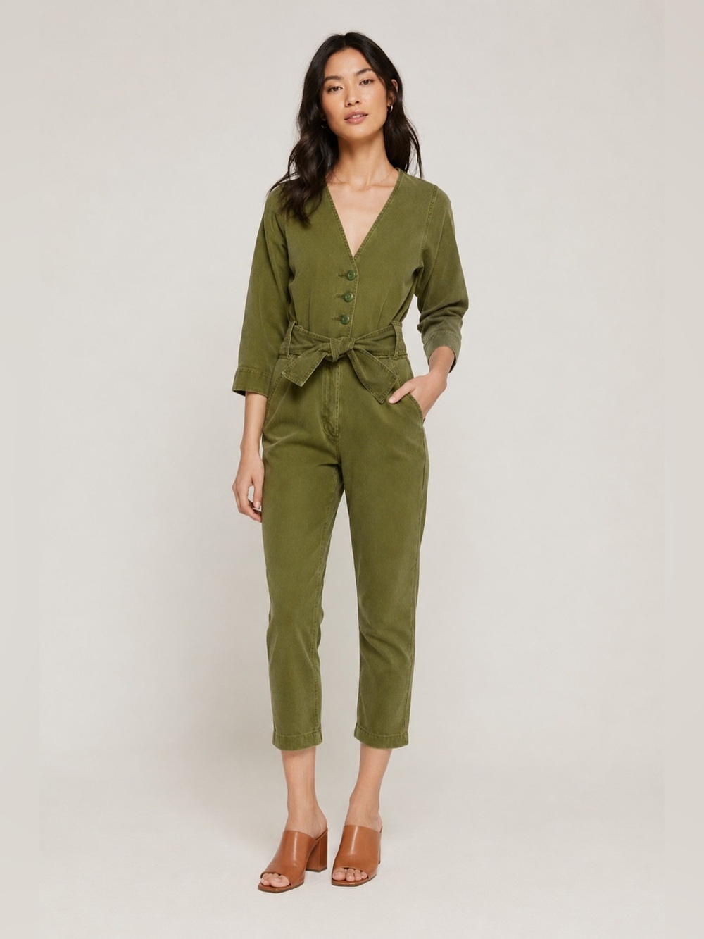 Joie Sashan Utility Jumpsuit 💚 Tie Waist Small NWOT